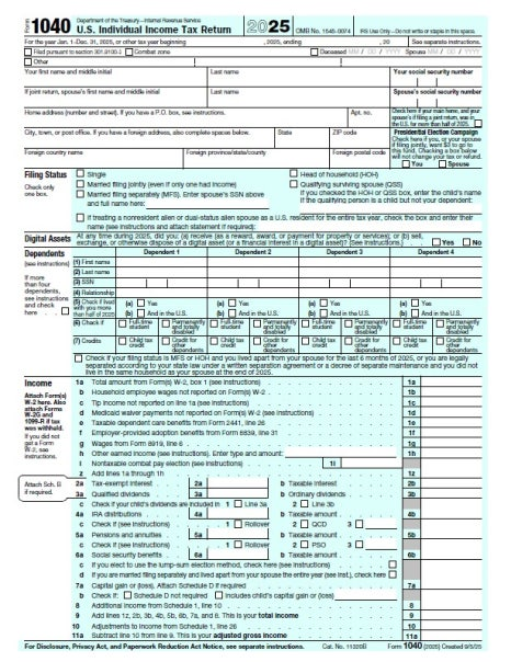 Form 1040 Page 1